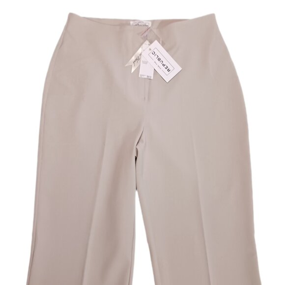 For The Republic Womens Size 8 Dress Pants Beige Pleated Casual Wide Leg Ladies - Picture 3 of 9